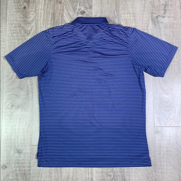 F&G Tech Shirts | Fg Tech Mens Blue White Striped Golf Polo | Poshmark